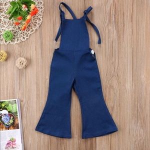 DENIM OVERALL BELL BOTTOM ROMPER